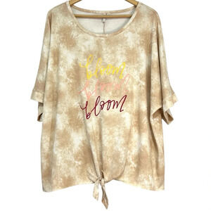 Cato Womens Tan Tie Dye Top Size 14/16